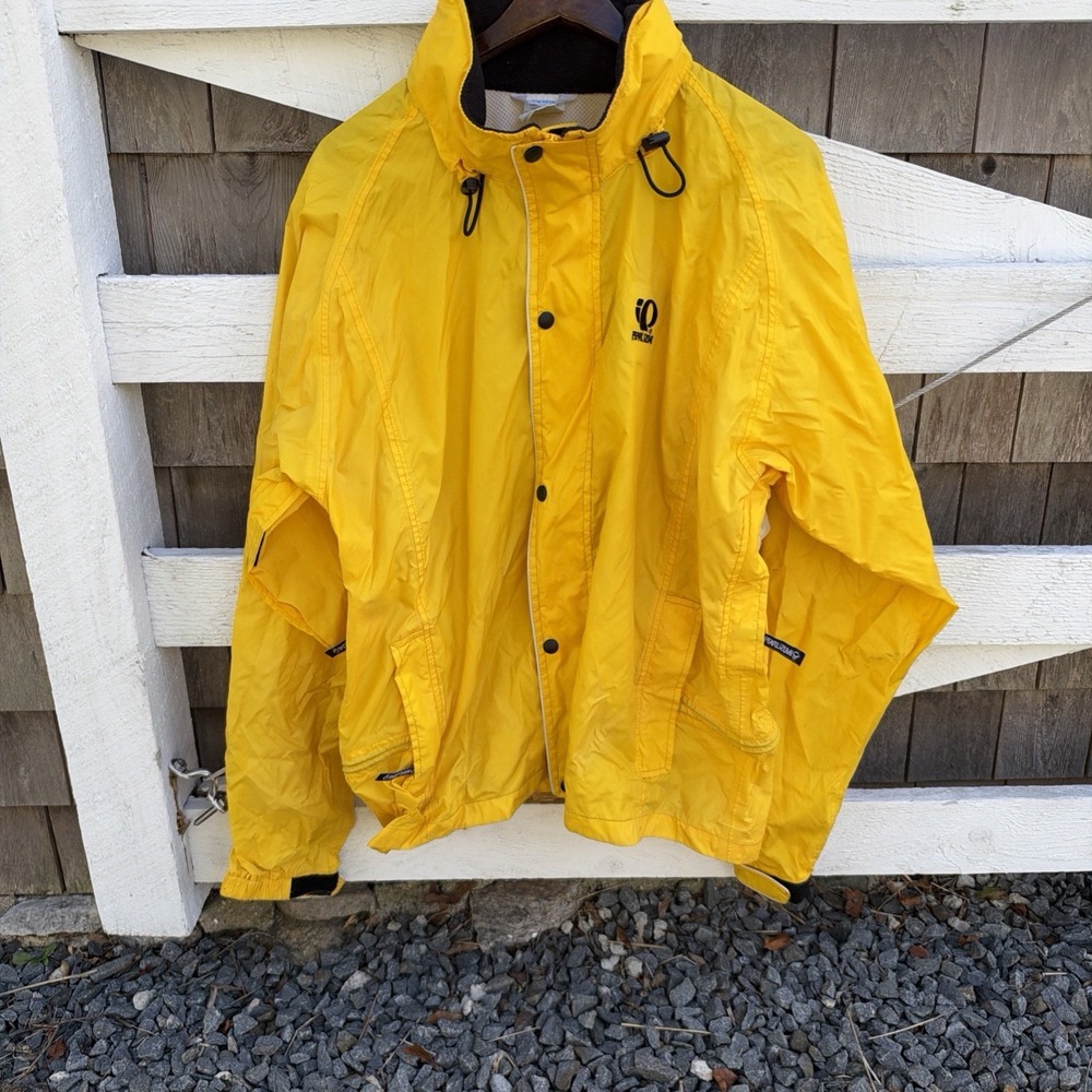 Vintage Pearl Izumi Rain Coat Jacket Men's XL Yellow